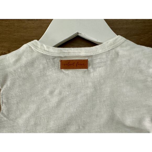 NEW Velvet Fawn Cowboy Boots Graphic Long Sleeve Cotton Tee Top White Tan 4T - Picture 8 of 8